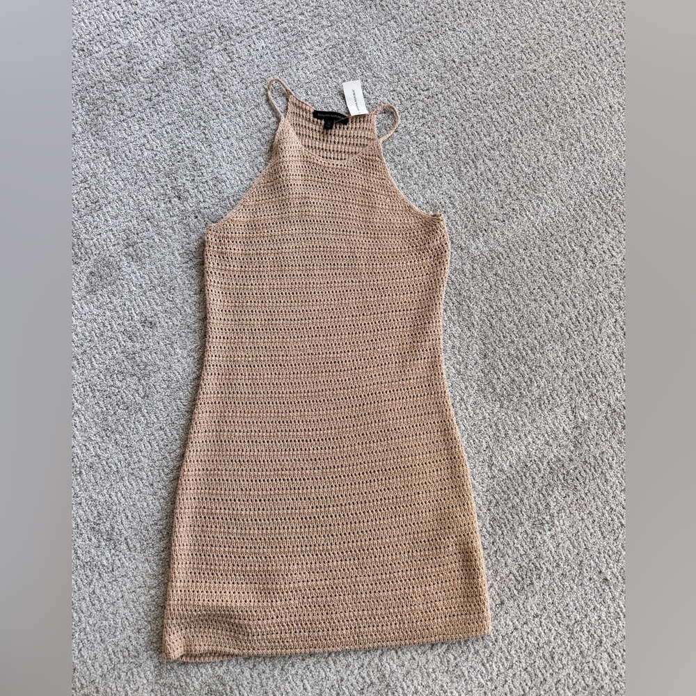 Banana Republic Beige Crochet Mini Dress- New with tag! Size petite XS